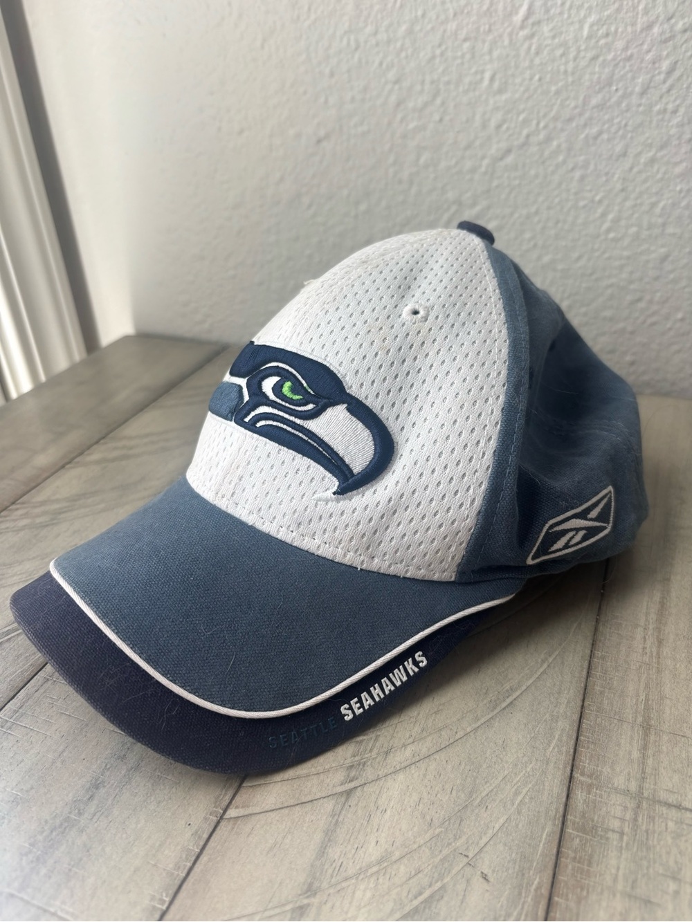 Reebok Seattle Seahawks Blue & White Logo Cap
